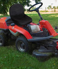 Universal Lawn Mower Seat Cover For Cub Cadet Ultima ZT1 42 Cushioned Weatherproof Seat Protector on red lawn mower in field