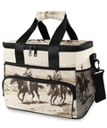 Desert Cowboys Insulated Lunch Bag With Shoulder Strap Reusable Cooler Lunch Box For Picnic Hiking Camping Or Work, tear-resistant design