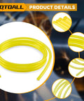 4 Size Fuel Line Hose Kit Fits Poulan Craftsman Chainsaws Weed Eater Lawn Tools 4 Ft Long Includes 0.080 In X 0.14 In, close-up view
