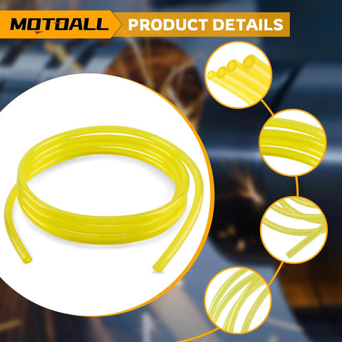 4 Size Fuel Line Hose Kit Fits Poulan Craftsman Chainsaws Weed Eater Lawn Tools 4 Ft Long Includes 0.080 In X 0.14 In, close-up view