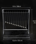 12 Ball Newtonian Pendulum Wave Desktop Decoration For Home And Office White Acrylic Frame With Stainless Steel Balls