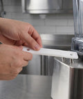 Wear-Resistant Replacement Scraper Blade For Slush Machines Metal Ice Machine Spare Part No-Fuss Easy-Install Universal Blade For Granita Dispensers In Cafes Commercial Beverage Equipment Accessory, white blade installed