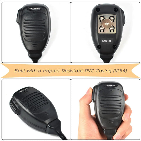 Standard Dynamic Mobile Radio Microphone with RJ45 Plug for Kenwood Radios Replacement Handheld Speaker Mic with PVC Casing