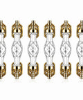 Hella Sharp White Decorative Cabinet Door Knobs Set Of Eight Round Handles For Interior Doors and Furniture Upgrades featuring crystal glass and gold finish.
