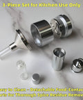 Spice Grinder For Kitchen Use In Silver, Super Easy To Use And Clean Aluminum Alloy Grinder With Detachable Food Contact Parts