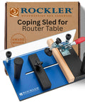 Coping Sled For Router Table With Round Handles For A Solid Grip And Smooth Operation, Toggle Clamp For Easy Tool Free Adjustments