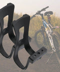 Half Clip Toe Pedal for Road and Mountain Bikes Strapless Pedal Clip to Improve Pedaling Control, shown next to a bike