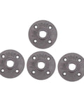 Four Piece Malleable Iron Floor Flange Fittings For Furniture Shelving Decor Industrial Style Clothing Racks Table Legs And Home Design Projects