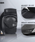 3 In 1 Protective Gear Set For Kids Ages 3 To 11 Knee Pads Elbow Pads And Wrist Guards For Inline Skating Durable EVA Padding