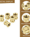 Dope M2.5 Knurled Brass Insert Nuts 4mm Long, 3.8mm Outer Diameter, 0.45mm Pitch, Double-Pass I-Shaped Embedment Nut detail view