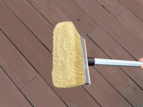 Giant 7 Inch Deck Stain Brush With Threaded Handle For Extension Pole Easy Back Friendly Stain And Sealer Applicator For Wood Decks