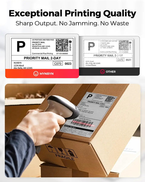 4x6 Thermal Direct Shipping Labels For Fast, Easy Packing, 500 Labels Per Roll, Pro Grade, Works With Most Thermal Printers