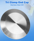 Tri-clamp end cap, 2-inch, stainless steel 304, for sanitary fittings