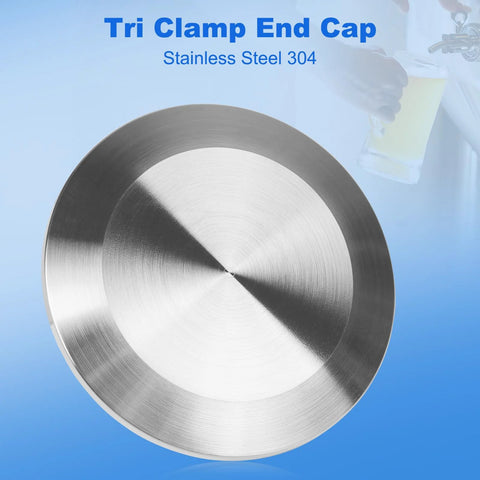 Tri-clamp end cap, 2-inch, stainless steel 304, for sanitary fittings