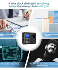 Top Shelf Fingerprint Time Clock For Small Business Crew Lightning Fast Biometric Check In System with data security features.