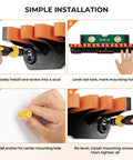 Steps for installing Heavy Duty Vertical Fishing Rod Holder Wall Mounted Rack Hooks Up 15 Large Rods in 18 inches