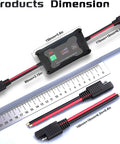 Portable 20 Amp MPPT Solar Charge Controller For 12V And 24V Systems With LCD Display And LED Status Light dimensions shown