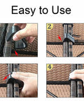 Steps to install Wicker Furniture Clips 4 Pack For Outdoor Patio Sectionals Fasteners To Secure Rattan Chairs And Prevent Shifting