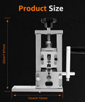 Manual Wire Stripper Machine For Scrap Cables, Aluminum Alloy Hand Crank Wire Peeler, dimensions shown