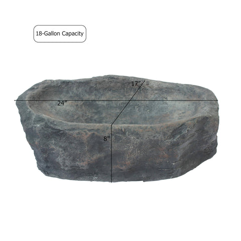 Massive Dope Decorative Outdoor Faux Stone Rock With Realistic Sandstone Look, 24 Inch Wide Boulder, Weather Resistant for landscaping