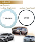 Fuel Pump Lock Ring Retainer With Tank Seal Kit Compatible With Toyota Corolla Land Cruiser Matrix Tacoma Replaces 77144-04010