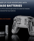 T8L ELRS 2.4GHz Radio Transmitter battery compartment with 18650 battery slots, no batteries included, USB C Charging, Gray
