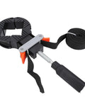 Kickass Picture Frame Clamp With Thirty Two Foot Nylon Strap And Quick Tension Woodworking Band For DIY Assembly Cabinet Making and Big Table Corner Jig feature close up with strong nylon strap.