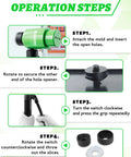 Step-by-step guide using the Beefy Hydraulic Knockout Hole Punch Driver Kit One-Half To Four Inches With 12 Ton Punch Capacity.