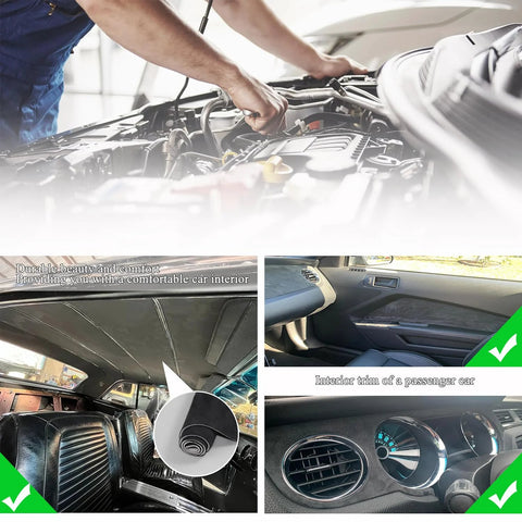 Suede headliner fabric with foam backing for car interiors, black, 96 by 60 inches.