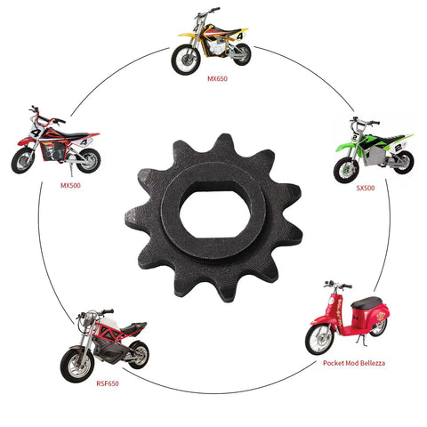 11T 25H Chain Motor Sprocket With Master Links Replacement For Razor MX650 MX500 SX500 McGrath RSF650 Dirt Rocket Bike