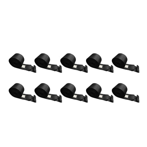 4 Inch By 30 Foot Heavy Duty Winch Straps With Flat Hooks Built To Haul Pack Of 10 Black Tie Downs For Flatbed Trucks Trailers