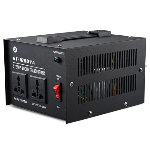 Beast 1000 Watt Step Up And Step Down Voltage Converter with dual outputs and circuit breakers, 110V to 220V transformer