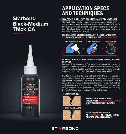 Rubber-Toughened Medium-Thick CA Glue Refill Kit 16 Oz Bulk Refill for Bench-Top Use, Impact-Resistant Cyanoacrylate Glue for Knot Filling