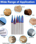 Top Shelf 5 Piece Cnc Router Bits Set For Wood Carving Uses Slick Quarter Inch Shank, heavy duty tools for wood, acrylic, and more.