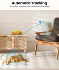 2K Indoor Security Camera System Dual Pack With 360 Degree Pan Tilt AI Tracking demonstrating cat movement tracking