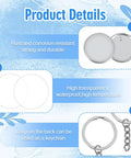 Product details of 100 Sets Button Maker Kit With 58mm Shells And 1.98 Inch Keychain Rings showing metal shells and keychain features.