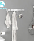 Stainless Steel Wall Mount Coat Rack 2 Pack With 6 Hooks Each, Sturdy As Heck Built To Last, Wall Hooks For Coats, Towels in Bathroom