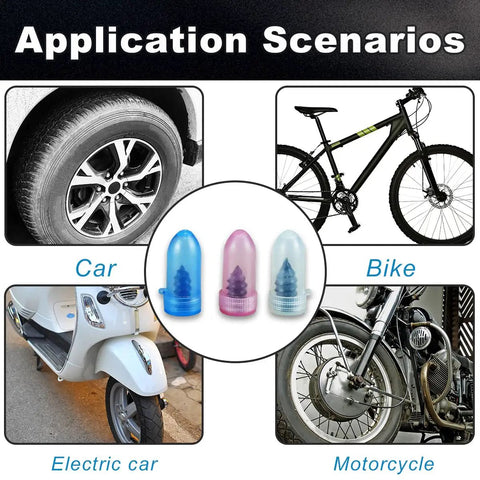Application scenarios for Self Service Tire Repair Screws And Plugs Kit with car, bike, electric car, motorcycle images