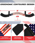 Arm Blaster For Biceps And Triceps, Heavy Duty Aluminum Isolator With Thick Neck Padding, American Flag Design, 24-inch size