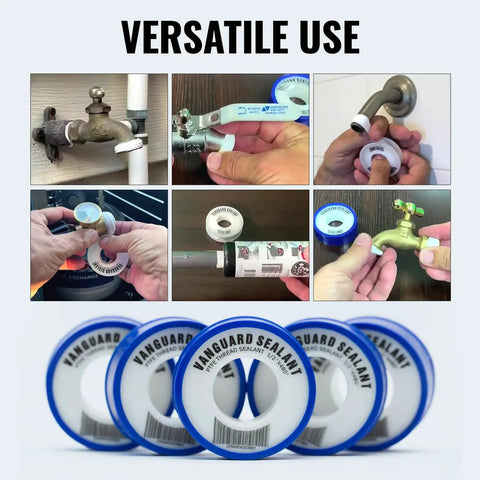 PTFE Thread Seal Tape For Plumbing, Plumbers Tape, Pipe Thread Seal Tape For Leak Proof Shower Head Installations, White
