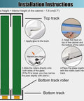Installation instructions for Double Display Case Sliding Door Track With Rollers Aluminum Rail System. Top and bottom tracks.