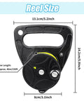 Compact 150 Foot Scuba Dive Reel With Thumb Stopper For Kayaks And Safety Anchoring Ultra Versatile Dive Gear dimensions