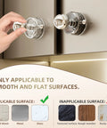Installing Sticky Suction Cup Door And Cabinet Pulls on smooth surfaces like metal and glass, suitable for patio doors and cabinets.
