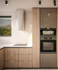 Modern kitchen with 15 Pack Gold Finger Edge Cabinet Pulls With 256mm Hole Center 10 Inch And 300mm Length 11.81 Inch Zinc Alloy Handles