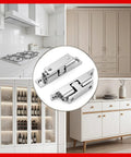 Heavy Duty 12 Pcs Closet Ball Tension Latch Set With Screws Adjustable Double Roller Catch For Cabinet Cupboard Wardrobe Door Hardware Zinc Alloy Silver Fits Home And Office displayed in modern kitchen and living room settings.