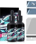Windshield Crack Repair Kit For Chips And Cracks, Quick Easy Auto Glass Repair Tool, Long Lasting Car Glass Repair Kit With Resin For Chips, DIY Fix, 2 Pack featuring 30ml repair liquid bottles, scraper, and instructions.