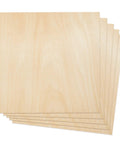 Unfinished Basswood Plywood Sheets 12 By 12 Inch A Grade 1.5mm Thick Pack Of 5, smooth sanded wood boards for crafts and model making