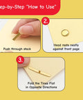 Step-by-step guide on using Brass Plated Round Head Fasteners With 1 Inch Shank And 10 Mm Head, 100 Pack.