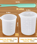 Go To Silicone Chocolate Melting Cup Set With 4 Measuring Cups 250ml And 350ml And 4 Heat Resistant Jar Spatulas Non Stick Baking Tools