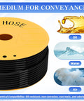 PU Air Hose 12mm OD X 8mm ID black flexible pneumatic tubing for air compressors, pro grade durable polyurethane hose, on a reel